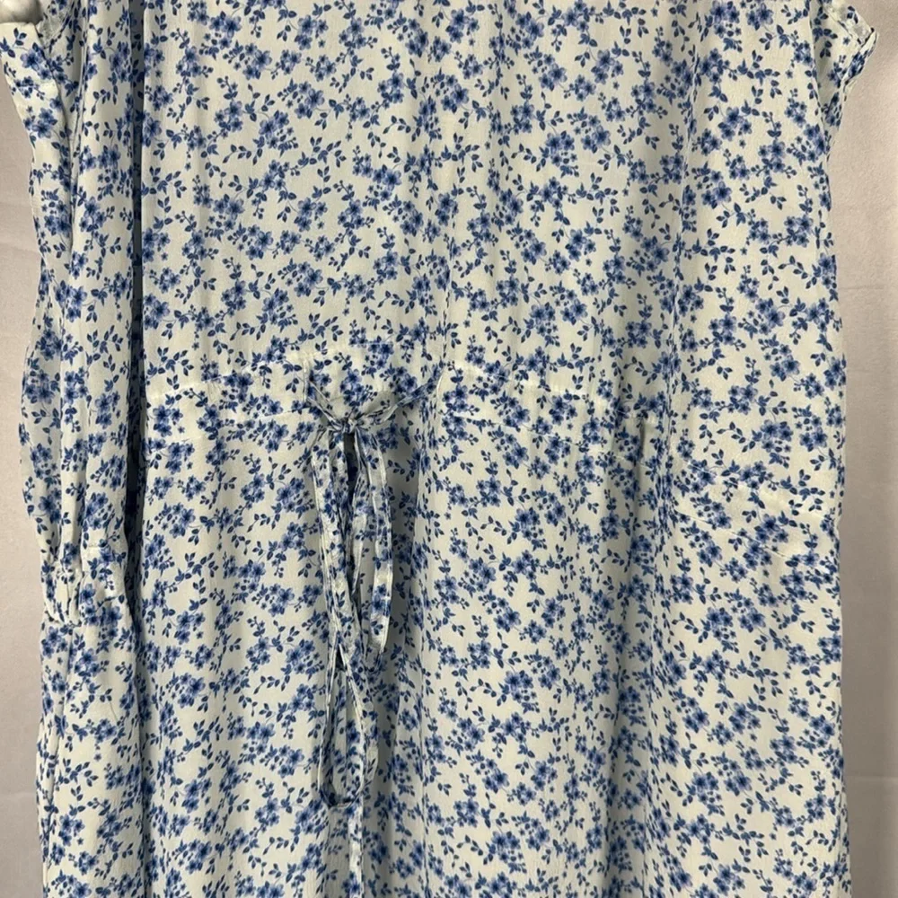 Reistor‎ Midi Dress MED Ditsy Floral Tie Waist Cupro Cottagecore Garden Prairie